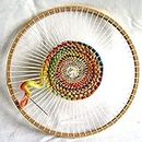 YHUS 1/2PCS Round Weaving Loom, Round Wooden Hand-Knitting Machine, Knitting Needle and Hook, Round Wooden Handmade Weaving Machine Tools Knitting Loom DIY Knitting Coaster(size:1pc)