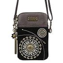 Chala Crossbody Cell Phone Purse-Women Canvas Multicolor Handbag with Adjustable Strap Black Size: _