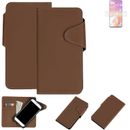 WALLET CASE PHONE CASE FOR Samsung Galaxy A40s BROWN BOOKSTLYE PROTECTIVE HULL F