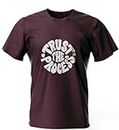 On Trend Round Neck Half Sleeves Regular Fit Trust The Process Textography Printed T-Shirt Unisex Tshirt for Mens and Womens (X-Small, Dark Purple)