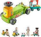 ​Fisher-Price Laugh & Learn Baby & Toddler Learning Toy, 4-in-1 Farm to Market Tractor Ride-On with Pull Wagon, Multilanguage Version