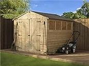 EMS Retail Empire 9800 Premier Apex Shed 8X12 SHIPLAP T&G PRESSURE TREATED WITH WINDOW DOUBLE DOOR
