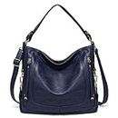 Handbags for Women, Kasqo Large Ladies Hobo Bag Bucket Purse Faux Leather Crossbody Shoulder Bag Fashion Tote Bag,Blue
