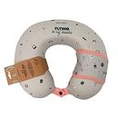 Mr. Wonderful - Oreiller de Voyage - Travel Pillow with Sleep Mask Grey - Flying to My Dreams