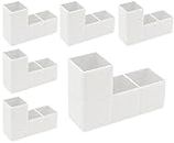 Corporate Culture Pen Holder Lego White for Desk with Removable Block |Set of 6|Size 15.5x11cm|Sturdy & Durable Storage Box for Office Desk Multipurpose | Ideal Office Bulk Gifts, Secret Santa Gift