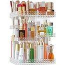 DALEMKY Makeup Organizer 360° Rotating Acrylic Clear Organizador De Perfumes, 7 Layers Large Makeup Organizers and Storage, Perfume Organizer for Vanity, Dresser (Plus Size Clear)