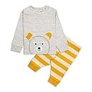 Real Basics Baby's Cotton T-Shirt And Pant (RB-BS-69-Teddy_Multicolor_6 Months-9 Months)