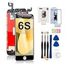 EFAITHFIX for iPhone 6S LCD Screen Replacement Black 4.7 Inch Frame Assembly Display 3D Touch Screen Digitizer with Repair Tools Kit Tempered Glass Screen Protector for A1633, A1688, A1700 (Black)