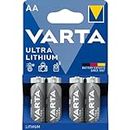 Varta 6106301404 Lithium Batteria Litio, Stilo AA LR6, Confezione da 4 Pile - Il design può variare