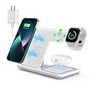 ANYLINCON Wireless Charger, 3 In 1 Charger Station For Apple Iphone/Iwatch/Airpods,Iphone 14,13,12,11 (Pro, Pro Max)/Xs/Xr/Xs/X/8(Plus),Iwatch 7/6/Se/5/4/3/2,Airpods 3/2/Pro, White