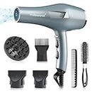 Faszin Ionic Hair Dryer, Professional Hairdryer Fast Drying Blow Dryer with 2 Speed 3 Heat Setting, with Diffuser, Nozzle, Concentrator Comb for Women Man