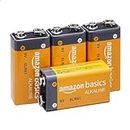 Amazon Basics 9 Volt Everyday Alkaline Battery - Pack of 4