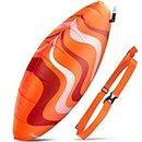 GlamFinch Swim Buoy - Open Water Swimmers and Triathletes Inflatable Float - Durable, Reflective and Visible Float for Safe Training and Racing - Orange, M