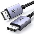 UGREEN 16K Displayport 2.1 VESA Certified Cable 2M, DisplayPort to DisplayPort Male to Male Cable Nylon Braided DP to DP 16K@60Hz 8K@60Hz Support HDR HDCP 2.2 DSC 1.2a Monitor Cable for Laptop PC TV