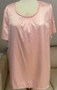 Stylish Timeless Ladies Blusen-T-Shirt XL Pink Shiny short Sleeve