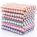 BSOA 6PCS Cotton Kitchen Tea Towels Absorbent Lint Free Catering Restaurant Cloth Dish Towels