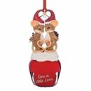 "Charming Tails Natale 6,5" Mouse Ring Campanellino Ornamento ""Give A Little Love"