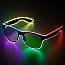 YouRfocus Led Light up Glasses Multi-Color Glow in the Dark Neon Glasses for Rave Party, EDM, Halloween (6 colors)
