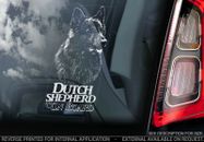 Holländisch Shepherd Auto Aufkleber,Herder Hund Fensterschild Bumper Aufkleber