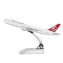 TOYTLE Turkish Airlines Boeing 777-300ER 16 cm Diecast Alloy Metal Aircraft Aeroplane Model