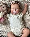 TERABITHIA 20 Inches Lifelike Premie Baby Size Reborn Baby Doll with Soft Weighted Body Look Real Sweet Smiling Realistic Newborn Girl Doll, A Moment in My Arms, Forever in My Heart