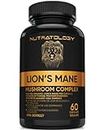 Organic Lion's Mane Mushroom Capsules - Nootropic Mushroom Supplements Formulated With 40% Polysaccharides & >20% Beta-Glucan! Immunomodulating Properties & A Potent Source Of Antioxidants. Supports Memory, Cognition & Brain Health - 60 Capsules