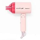 Ikonic Superstar 2.0 Hair Dryer For Men And Women 1200W Strong Airflow Low Noise Cool Shot Foldable Handle Swivel Power Cord Hanging Loop Lighweight Travel Friendly, Pink