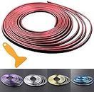 SEMAPHORE Car Interior Moulding Trim,3D DIY 5 Meter Flexible Interior Exterior Decoration Moulding Trims Strips line Stickers Red for Volkswagan Polo