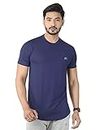 DECISIVE Fitness Gym T Shirt, Workout T Shirt, Sport T Shirt, Half Sleeve T Shirt - Dri Cool (X Large (42" to 44" Chest), Navy Blue)