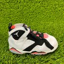 Nike Air Jordan 7 Retro Girls Size 10C White Athletic Shoes Sneakers 705418-100