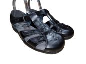 Sandalias de pescador Propet Heather para mujer talla 10 4E zapatos cómodos de cuero negro