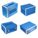 All Sizes of Electronic Metal DIY Power Junction Box Enclosure Project Case Blue