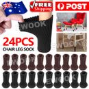24pcs Knitted Table Chair Leg Socks Sleeve Floor Protector Furniture Feet Covers