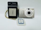 Cámara digital Canon PowerShot Digital ELPH SD1000 7,1 MP paquete plateado LEER