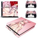 PS4 Slim Pro Console Controller Skin Pink Lady Sexy Girl Wrap Stickers Decal Set