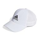 adidas Performance Embroidered Logo Lightweight Baseball Cap, White, One Size (Youth)