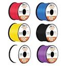14 Gauge Primary Automotive Wire - 6 Roll Assortment Pack - 100 Ft of Copper Clad Aluminum Wire per Roll
