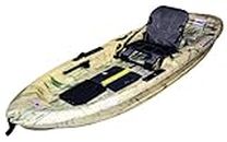 Sun Dolphin Boss 10 SS Sit on Top Kayak, 1 Person Fishing Kayak for Adults, Designed for Fishermen, Recreational Kayak with 1 Paddle, Carries Weight Up to 375 lbs (Grass-10ft)