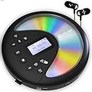 KLIM Discover + Portable CD Player Walkman with Long-lasting Battery + NEW 2024 + With Headphones + Radio FM + Compatible MP3 CD Player Portable + SD Card, FM Transmitter, Bluetooth + Ideal for cars