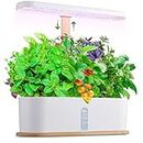 KEEBOES Hydroponics Growing System Kit Indoor: Herb Garden with LED Grow Light 10 Pods Hydroponic Home Vegetable Grower Smart Gardening Planter Gifts for Women Men