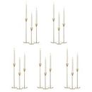 15 Packs Gold Metal Taper Candle Holder Candlestick Holders, Vintage Modern Candle Stand,for Home Decor Table Mantel Wedding Candle light Dinner Anniversary Decorate