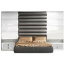 Hispania Home Klass Panel 3 Piece Bedroom Set Upholstered in Black/Brown/Yellow | Queen | Wayfair Klass118-QNS