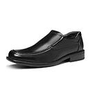 Bruno Marc Men's Goldman-02 Black Leather Lined Square Toe Dress Loafers Shoes Size 14 US/ 13 UK