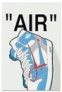 12x18 Inch Air Sneaker Unframed Poster, Michael Jordan Poster AJ Wall art Sneaker Air Gym Shoes Shoebox Collection Aesthetic Cool Poster for Boys Girls Teen Men Room Dorm Bedroom Wall Decor- Blue