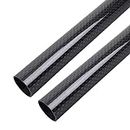 Arris 20mm x 22mm x 500mm Glossy Surface 3K Roll Wrapped 100% Pure Carbon Fiber Tube (2 PCS)