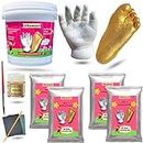 Khamasi 3D Baby Hand and Foot Casting kit, Moulding Clay Newborn Hand Foot Impression, Baby Foot Printing kit, Mould for Hands and Legs for One Hand and One Foot molding Powder for Under 9 Month Baby