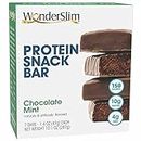 WonderSlim Protein Snack Bar, Chocolate Mint, 4g Fiber, Gluten Free (7ct)