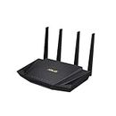 ASUS AX3000 Dual Band WiFi 6 (802.11ax) 2402 mbps Router Supporting MU-MIMO and OFDMA Technology, with AiProtection Pro Network Security Powered by Trend Micro, Compatible with ASUS AiMesh WiFi System, Black(2402 mbps)