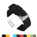 Quick Fit Unisex Sports Bracelet 10-24mm Soft Silicone Rubber Watch Band Strap