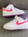Nike Court Borough Low 2 Toddler Girl Shoes Sneakers Pink BQ5453-111 Size 4zc